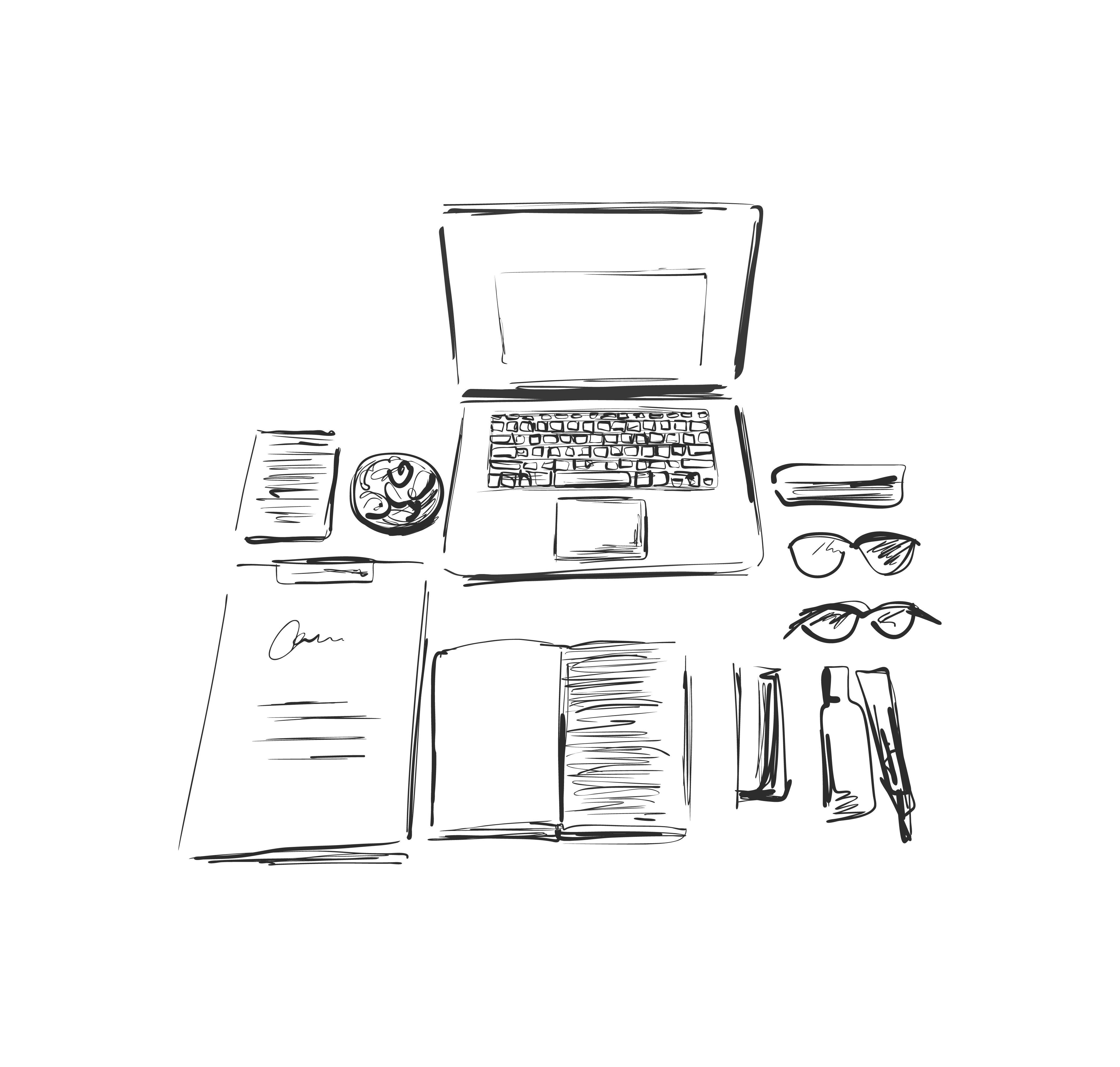 desk illustration