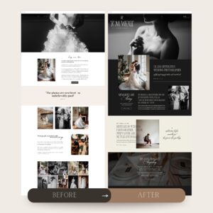 wedding photographer website design